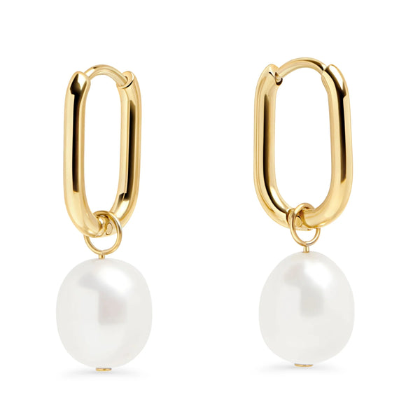 Boucles d'oreille dormeuse Perle Opale