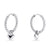 Boucles d'oreille Huggie Violette argent