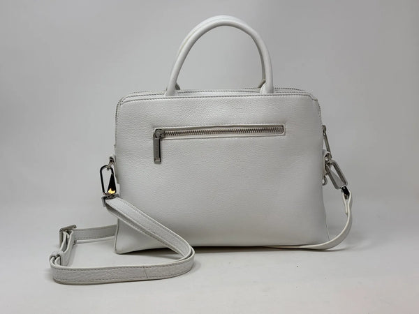 Sac à main Miranda en cuir blanc – autre vue