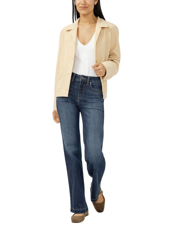 Jean Avery taille haute coupe droite indigo