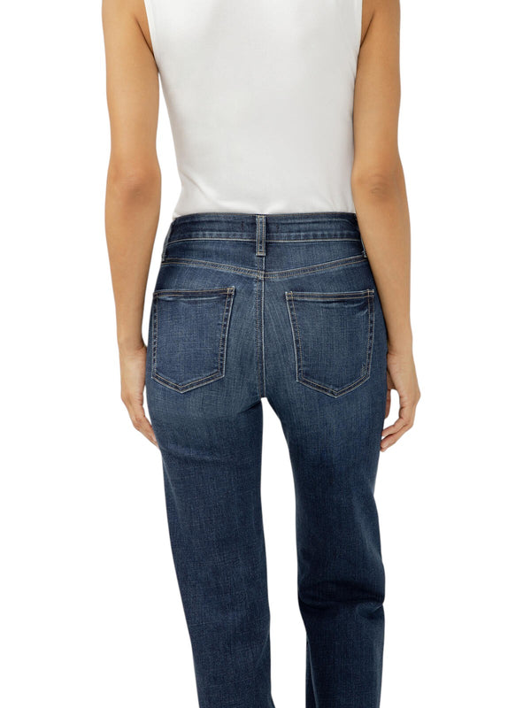 Jean Avery taille haute coupe droite indigo