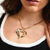 TIDE heart necklace gold-plated