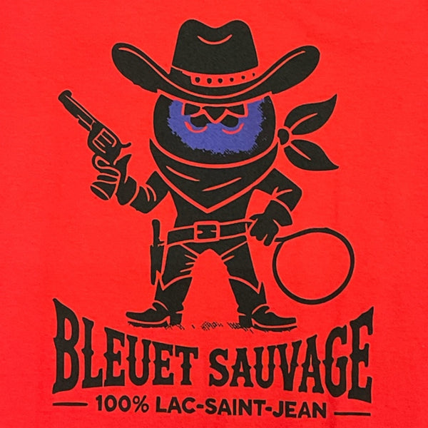 Dessin visible à l'avant du tee-shirt Bleuet Sauvage Rouge