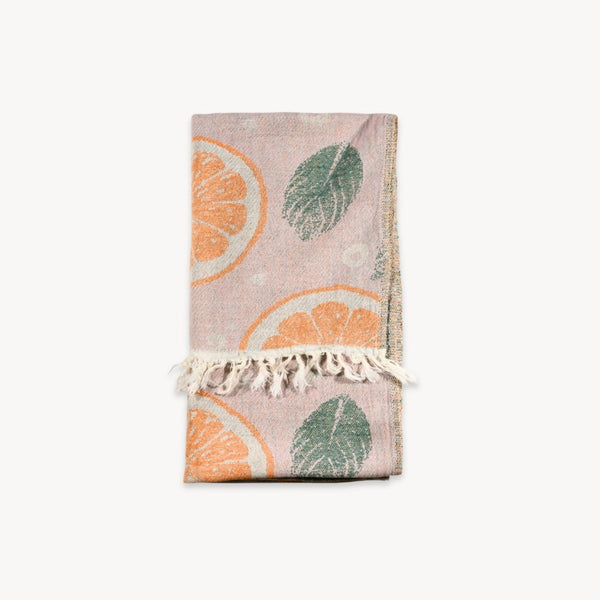 Serviette à mains – Orange et Feuilles