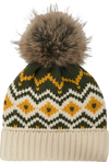 Tuque à pompon et chevron
