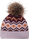 Tuque à pompon et chevron