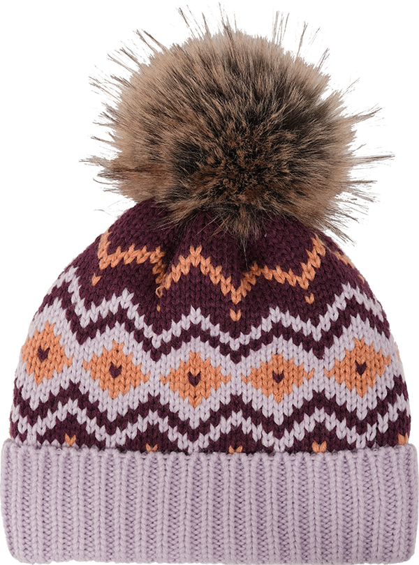 Tuque à pompon et chevron