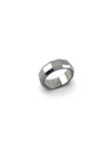 Bague géométrique Focus AJ&Co, finition argentée.