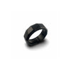 Bague géométrique Focus AJ&Co, finition noire mate.