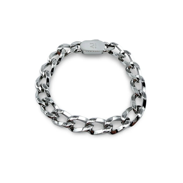 Bracelet Prestance 9 mm AJ&Co, finition argentée.