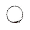 Bracelet torsadé Élégance 5 mm AJ&Co, finition argentée.
