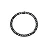 Bracelet Viril Noir Maille Cubaine – 6 mm | 8”