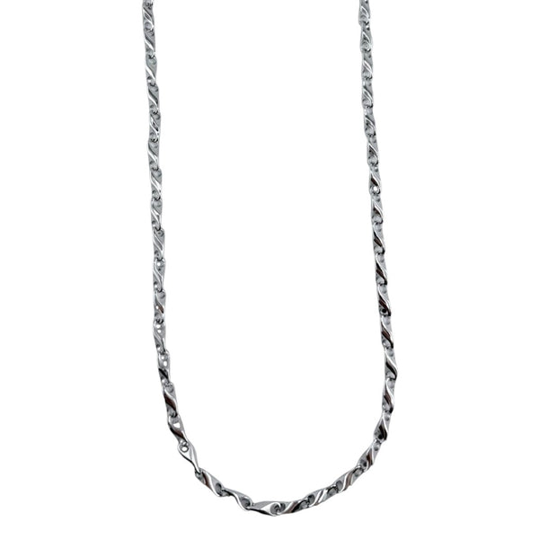 Chaîne Authentique 4 mm AJ&Co, finition argentée.