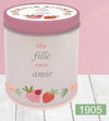Bougie InnerVoice en boîte métallique décorée, modèle « Ma fille, mon amie ».