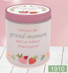 Bougie InnerVoice en boîte métallique décorée, modèle « L’amour de grand-maman est un trésor intemporel ».
