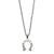 La Maison du Bleuet matte silver horseshoe pendant necklace in 316L stainless steel with a 22-inch curb chain