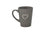 Tasse en grès gris de 340 ml avec un motif cœur blanc épuré