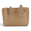 Sac à main Maison Taïga Évasion beige en PVC grainé avec anses doubles pour un port élégant au quotidien