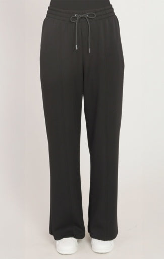 Pantalon à enfiler en scuba Dex, coloris noir, vêtement porté