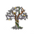 Arbre de vie miniature Ganz argenté, aux branches ajourées et accents multicolores