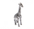 Girafe miniature Ganz argentée, au long cou et au pelage tacheté de noir