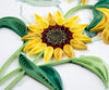 Carte de vœux tournesols sauvages en papier roulé