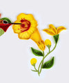 Carte de Vœux Colibri Quilling et Fleurs Jaunes