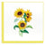 Carte de vœux tournesols sauvages en papier roulé