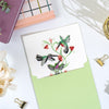Carte de vœux trio de colibris en papier roulé