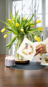 Carte de Vœux Couronne Florale Cœur en Papier Roulé