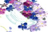 Carte de vœux bouquet de violettes en papier roulé