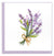 Carte de vœux bouquet de lavande en papier quillé