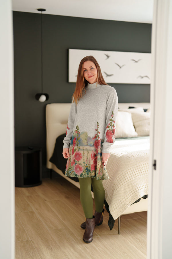 Robe Péribonka Roses Trémières