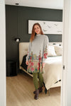 Robe Péribonka Roses Trémières