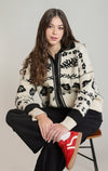 FLOWER JACQUARD CARDIGAN