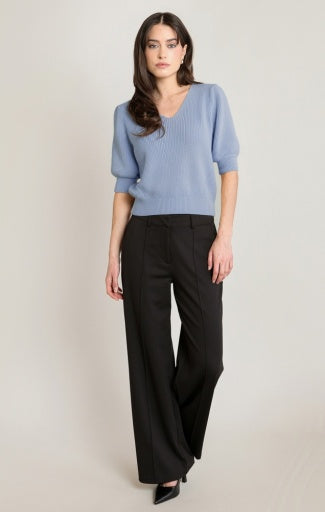 PUFFY SLEEVE SWEATER TOP