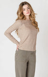 textured boat neck top