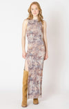 Gathered fishnet dress