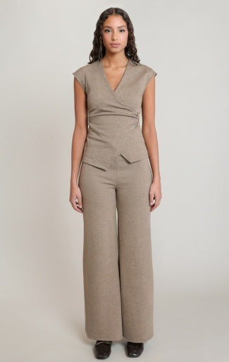 CROSS WRAP KNIT TOP