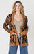 cardigan à motifs boutonné devant