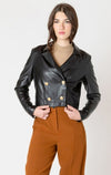veste courte en similicuir