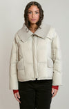 KNIT COLLAR PUFFER