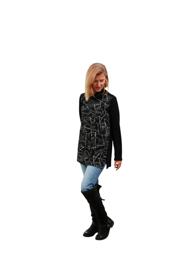 Tunique Auclair femme noir et blanc