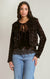 Veste en velours à sequins Dex, coloris chocolat, vêtement porté