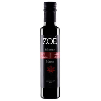 Vinaigre balsamique blanc infusé au sirop d'érable 250 ml | Zoé | La Maison du Bleuet