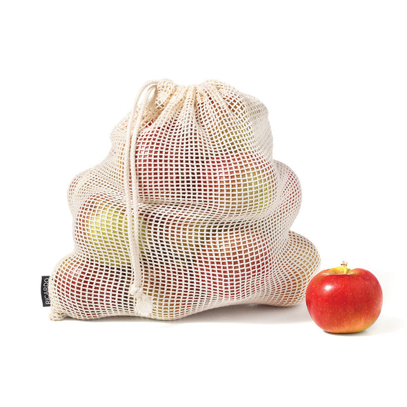 Ensemble de 4 sacs réutilisables pour fruits et légumes en coton Ricardo La Maison du Bleuet
