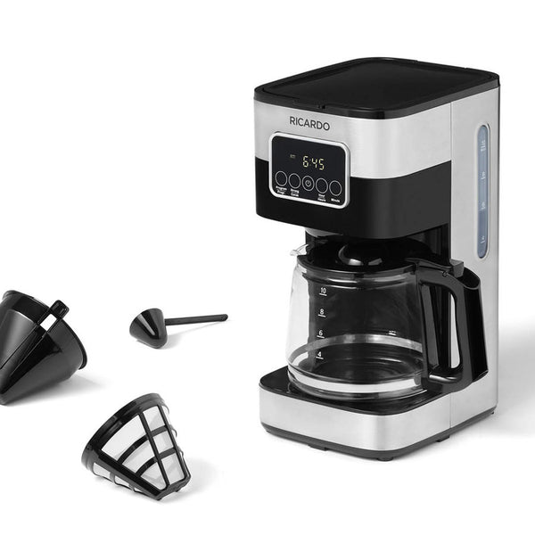 Cafetière noir 10 tasses avec accessoires Ricardo