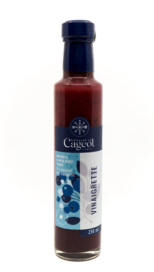 Vinaigrette de vin de bleuet sauvage, Cageot